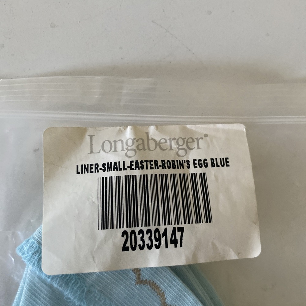 Longaberger 2003 Large & Small Easter Liner in Robin's Egg Blue #20291147 - Picture 4 of 9